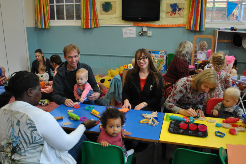Cllr Hannah Banfield at new Wednesday drop in services at Britannia Road Children
